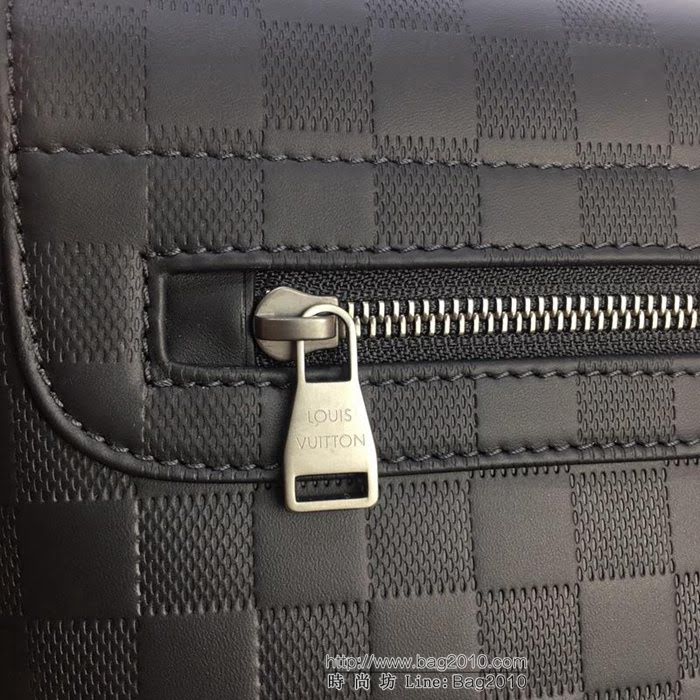 路易威登LV 頂級原單 Damier Infini皮革郵差包 時尚百搭款 男士斜挎包 N41284  YDH2401